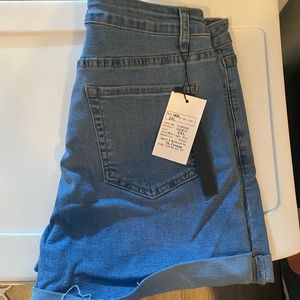 Short Shorts (jean blue) Small make but Size 2XL